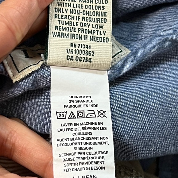 L.L.Bean Mens Taupe Flat Front Shorts Classic Style Cotton Streetwear Outdoor 38 - Picture 13 of 14